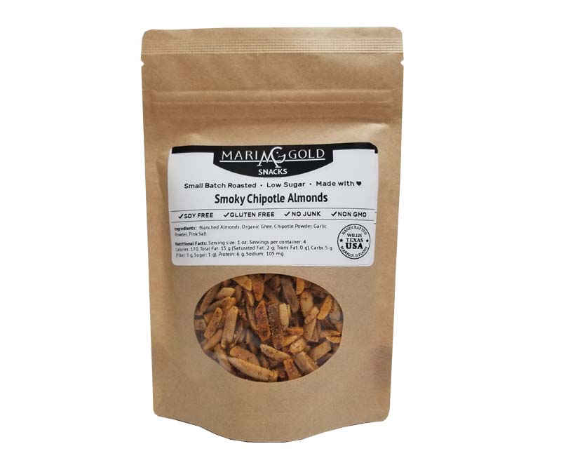 chipotle garlic almonds 4 oz bag marigold snacks almonds serving size