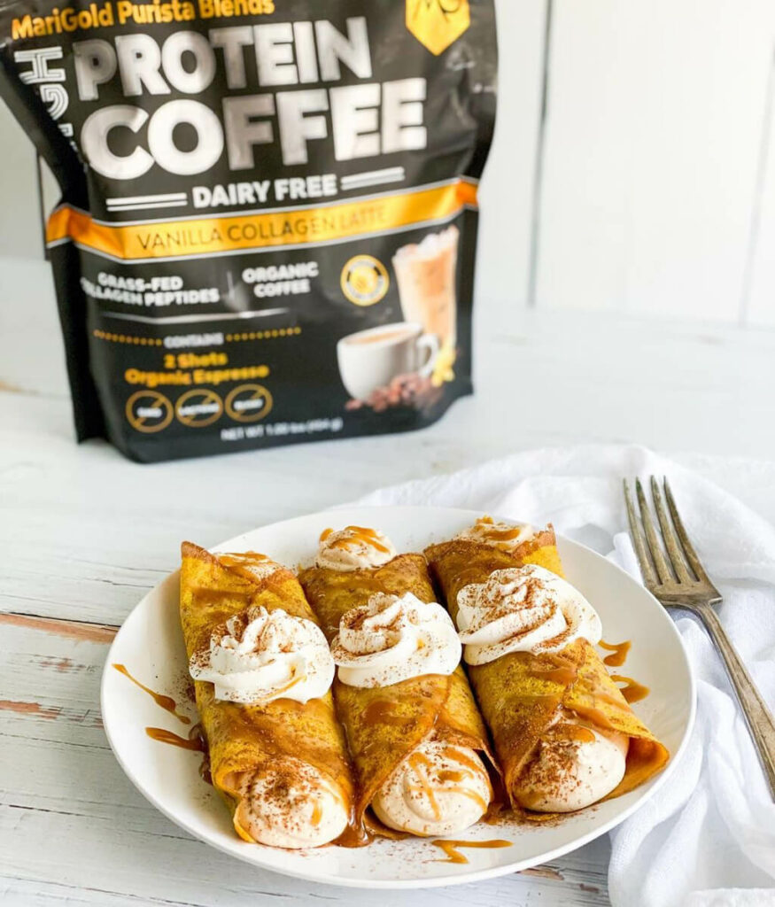 Low Carb Pumpkin Latte Crepes by thelowcarbcontessa